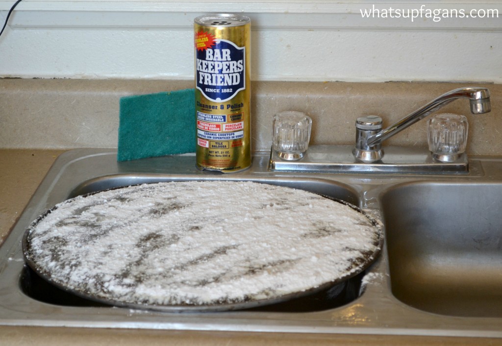 How to use Bar Keepers Friend on Stainless Steel Pizza Pan Bar Keepers Friend Ruined Stainless Steel