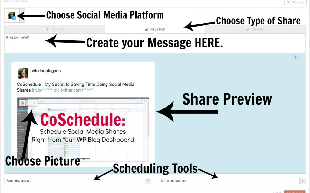 Coschedule Twitter Share Explained