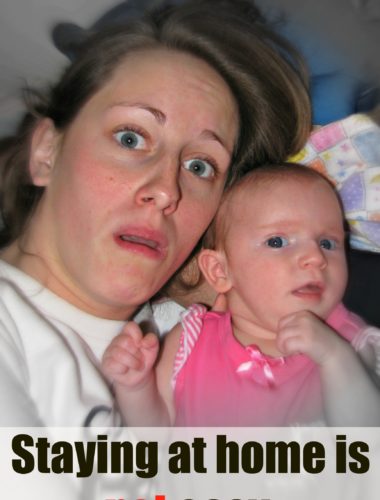 Being a stay-at-home mom is not as easy as you'd think! IStaying at home is NOT easy!! Find out why - whatsupfagans.com
