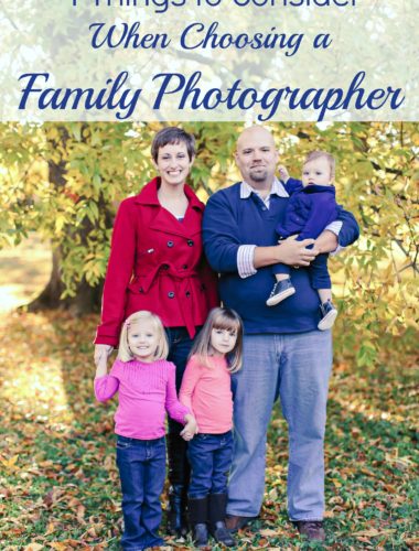 4 Things to Consider When Choosing a Family Photographer - Cost, Quality, Prints or Images,
