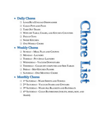 Free {Editable} Printable for your home's daily, weekly, and monthly chore list! Perfect! whatsupfagans.com