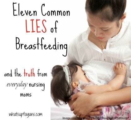Breastfeeding HURTS!: 11 Common Breastfeeding Myths and Breastfeeding Lies | whatsupfagans.com