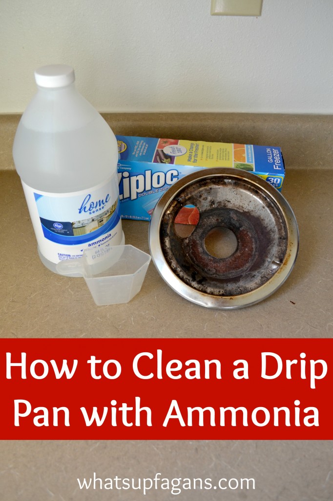 Tutorial on how to clean stove drip pans with ammonia. | whatsupfagans.com