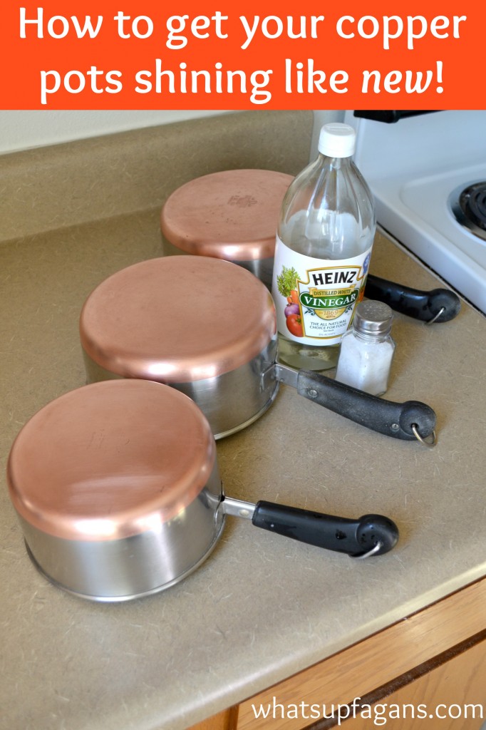 How to clean your copper pots bottoms with vinegar