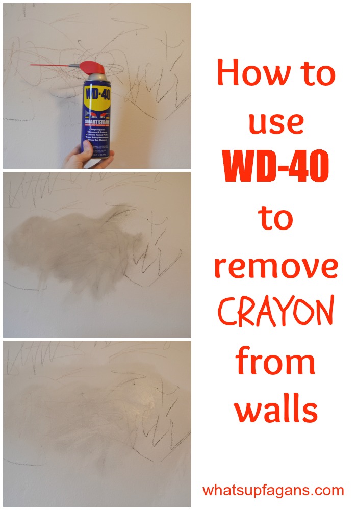 How to use WD-40 to remove crayon from walls