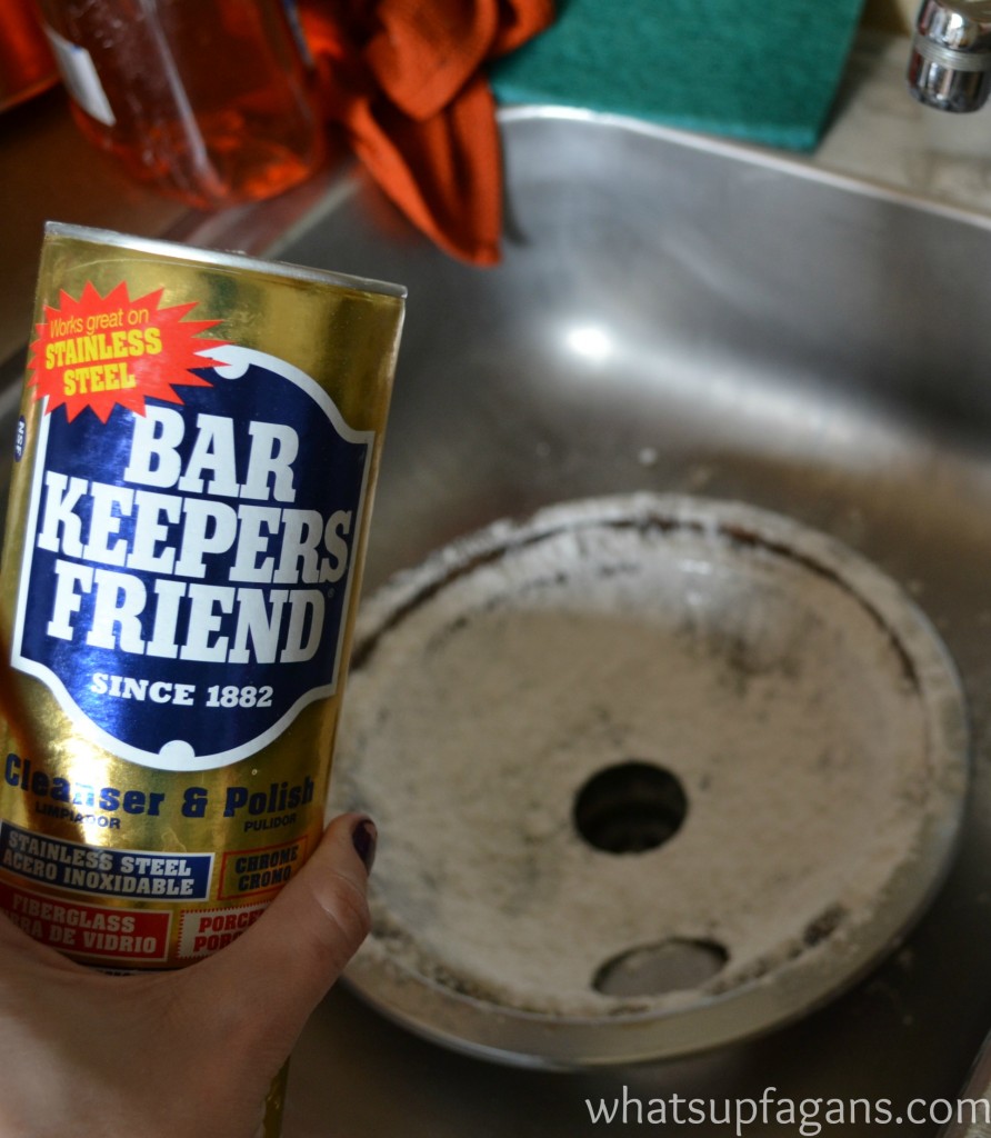 How to clean a burner pan with bar keeper's friend