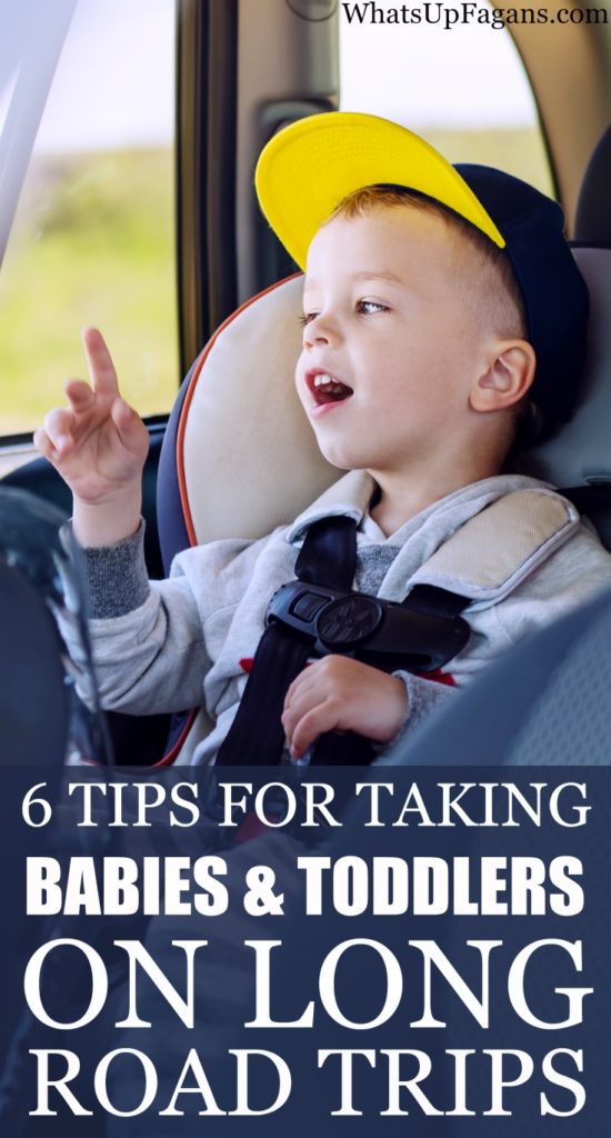 Great parenting tips for people traveling with young kids! These 6 simple tips work on long road trips with toddler and babies on board! And they're so simple.
