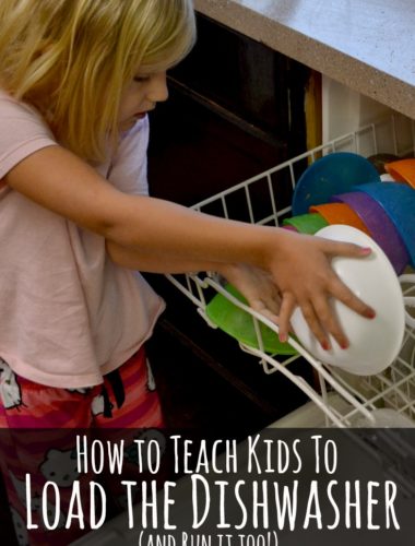 Teach kids how to load the dishwasher and load it too with a few simple tips.