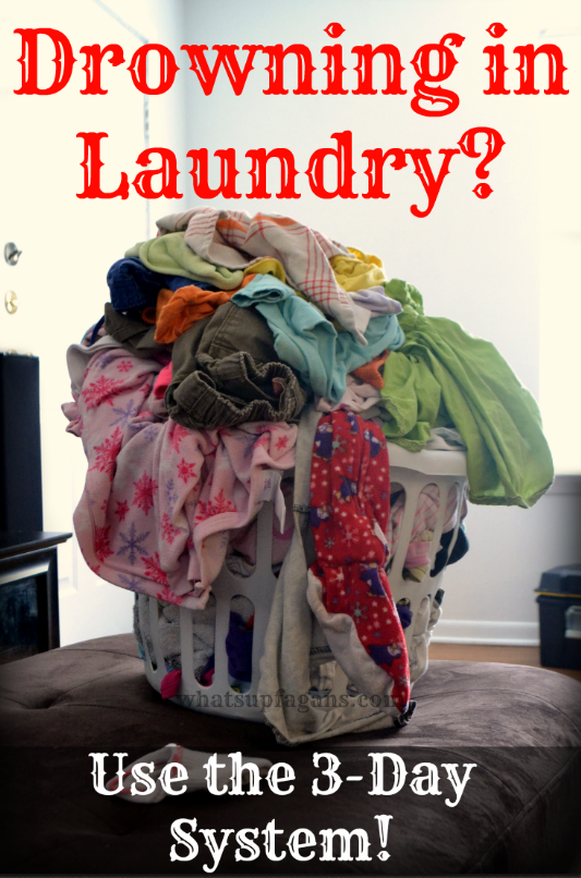 Only do laundry for three days? Sounds like an awesome laundry system! I hate having piles of laundry everywhere, and always doing laundry.