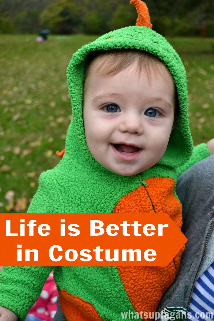 If you want to encourage imaginative play in a kid, get them a costume!! 