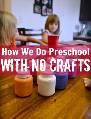 If you can't stand doing preschool crafts with your preschoolers at home for homeschoolilng, here are some suggestions on what to focus on instead.