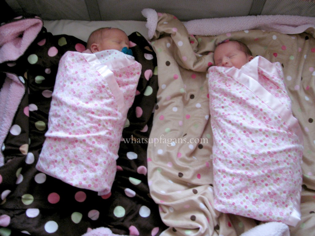 What is the best sleeping arrangement for newborn twins?