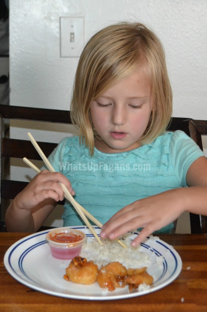 using chopsticks