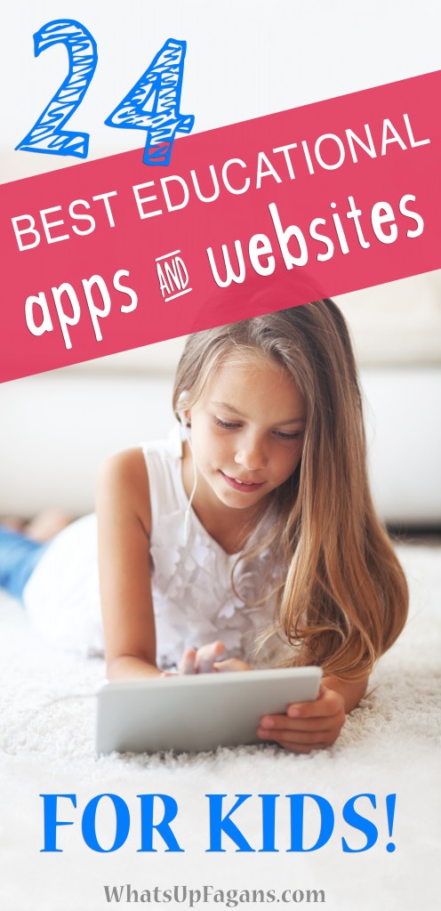 Awesome list! 24 educational apps and educational websites for kids! Most focus on reading and mathematic skills and info on if they are free or paid. So excited to have this!