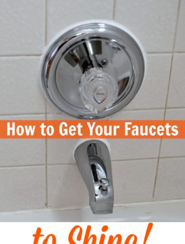 I love when a cleaning product is inexpensive, non-toxic, and does a fantastic job. You can clean your bathroom faucets and really get them to shine.
