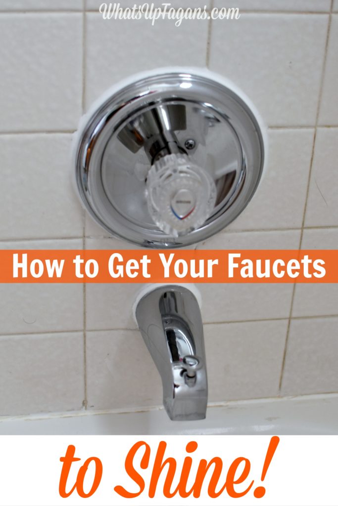 I love when a cleaning product is inexpensive, non-toxic, and does a fantastic job. You can clean your bathroom faucets and really get them to shine.