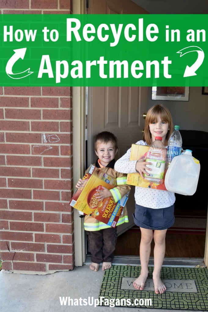 Great tips for people living in an apartment: how to recycle in an apartment complex without it being too much hassle (especially if you have kids)