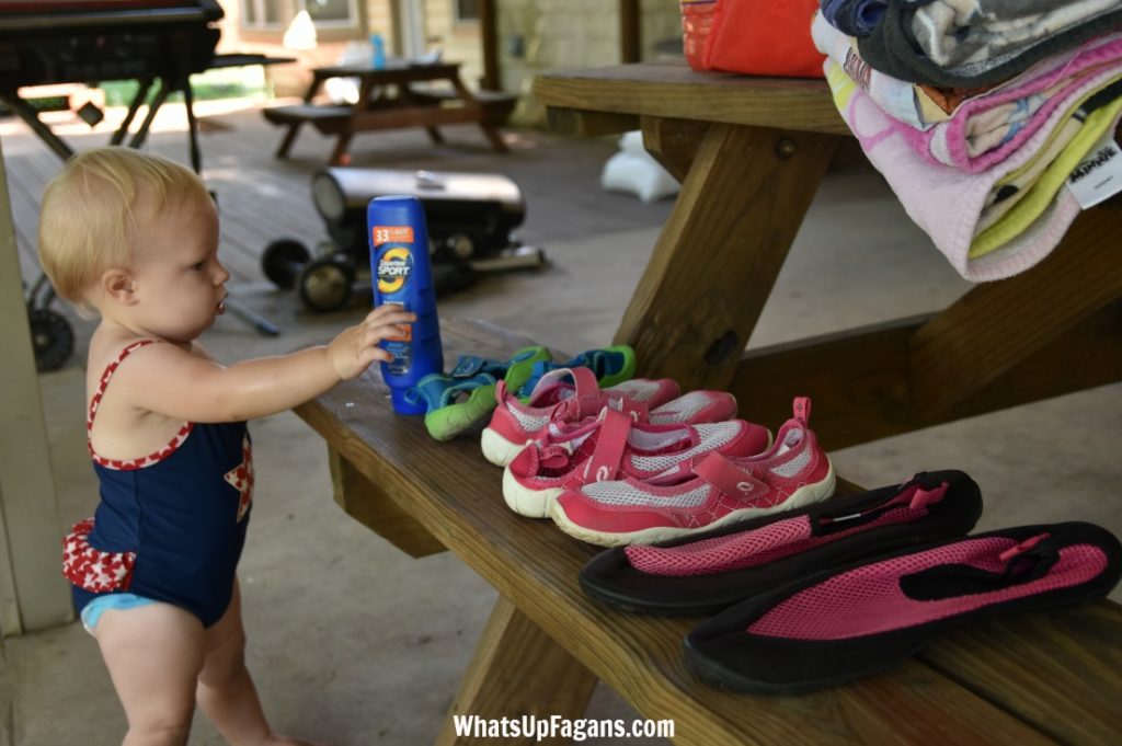 what to take to river with kids - aqua socks