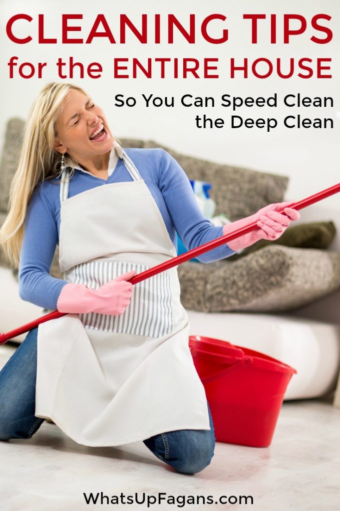 Cleaning tips so you know how to clean your house like a pro! It's speed cleaning the deep cleaning in Spring (or whenever).