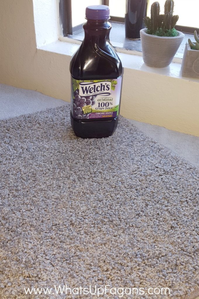 grape juice on carpet