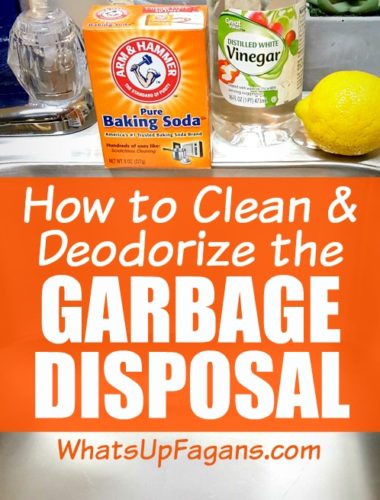 Cleaning instructions and tutorials for how to clean garbage disposal in your kitchen sink!Such a great cleaning tip and cleaning hack to sharpen the disposal blades, clean inside of it, and deodorize it too!