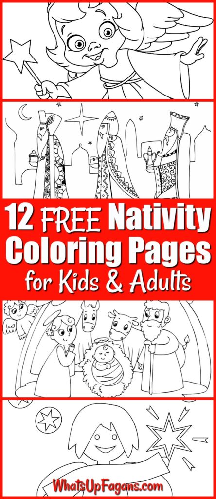 12 FREE Printable Nativity Coloring Pages for Kids