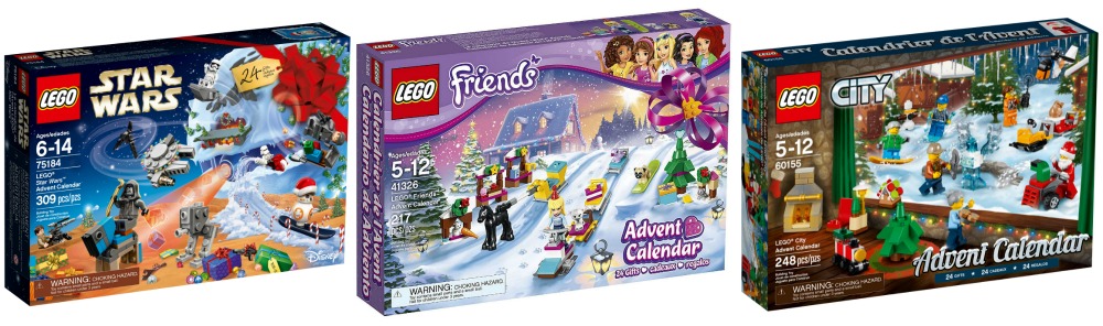 2018 LEGO Advent Calendars - LEGO Star Wars Advent Calendar, LEGO Friends Advent Calendar and LEGO City Advent Calendar for Christmas and holiday gifts for kids