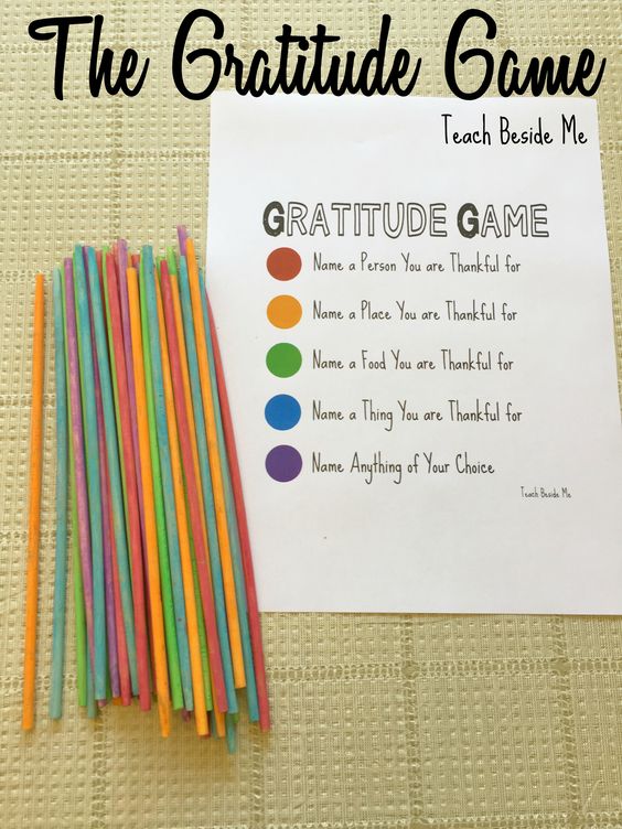 gratitude game with pick up stixs colors and color coded gratitude prompts