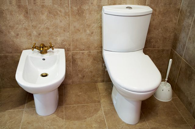 A clean toilet and bidet 