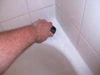 Scrubbing a bathtub