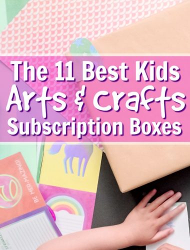 Art subscription box for kids | craft subscription box for kids | Decorating present for kids birthday with craft paper.