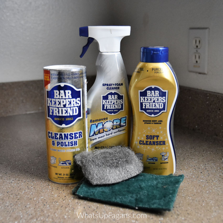 list of bar keepers friend ingredients in cleanser and polish, more, and soft cleanser