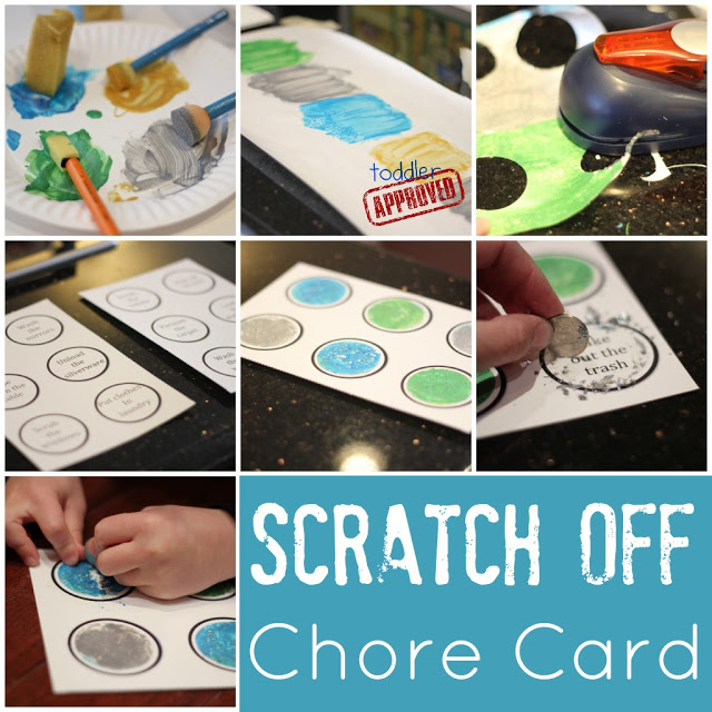 Scratch Off Chore Card idea from Toddler Approves the helps moms in making chores fun for kids
