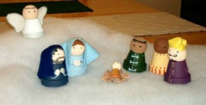 mini clay pot nativity crafts