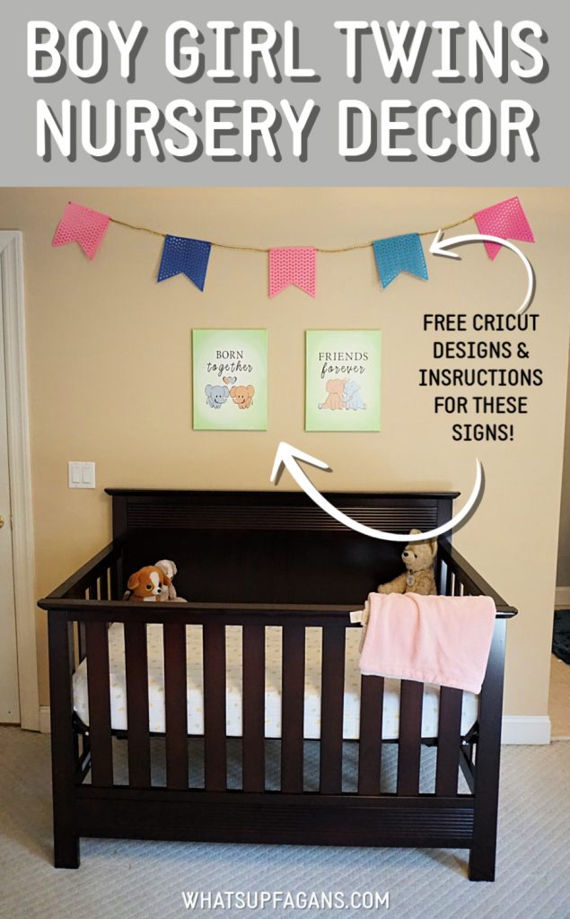 Boy Girl Twin Nursery Decor Signs With, Boy And Girl Twin Crib Bedding